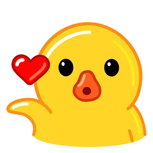 Duck with heart